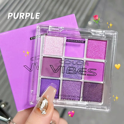 9-Grid Multi-color Eyeshadow Palette Glitter Pearlescent Matte Eye Shadow Shimmer Long Lasting Women Eye Makeup palette Cosmetic