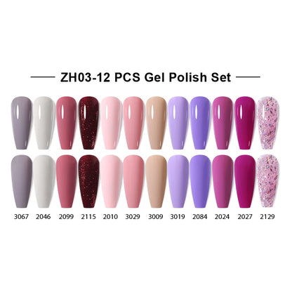 NAILCO 15ml Gel Nail Polish Set 30pcs/Lot Gel Polish Nail Soak Off UV LED Semi-Permanent Varnishes Nail Art Salon Free Shipping