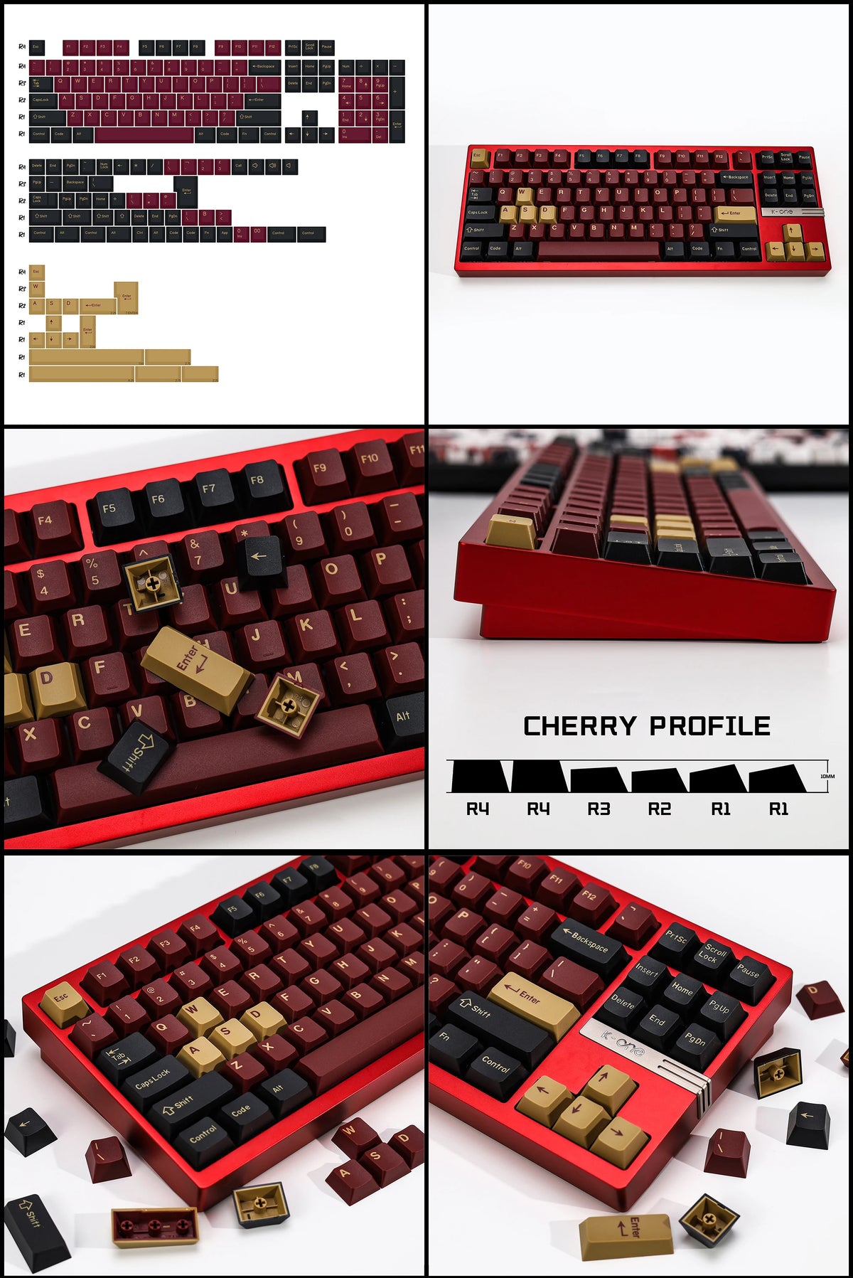 KBDiy GMK Keycap Double Shot GMK Olivia Shoko Jamon WOB Red Samurai Botanical PBT Keycaps Cherry Profile for Mechanical Keyboard