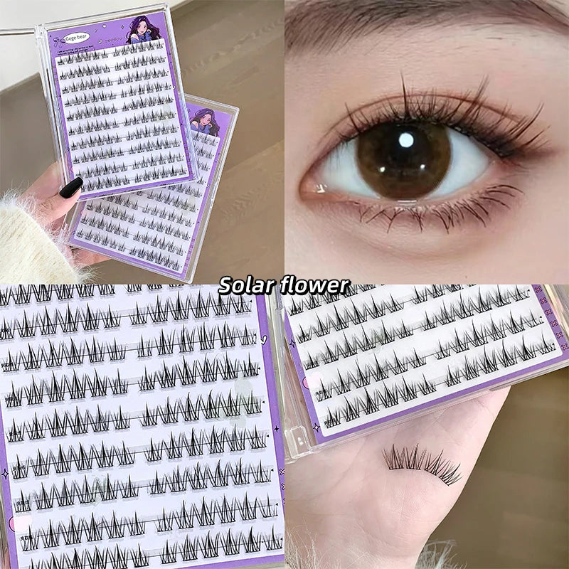 Gege bear Glue-free False eyelashes: A Lazy Person's Trilogy - Natural and Seamless Beginner's Sunflower Eyelashes