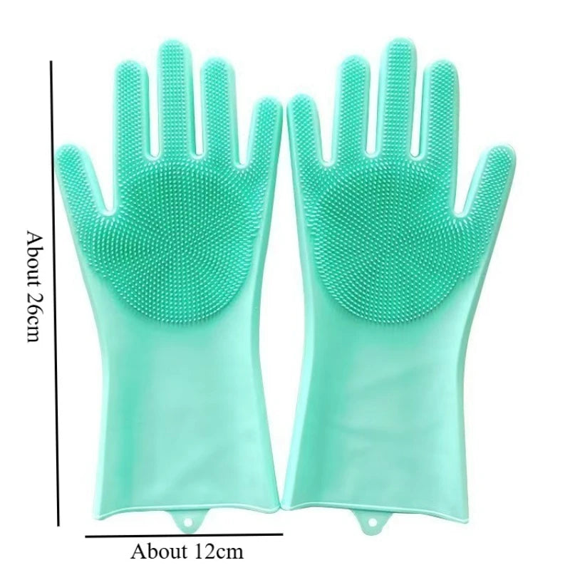 2-Piece Silicone Pet Grooming Gloves: 3-in-1 Bathing, Deshedding & Massage Set