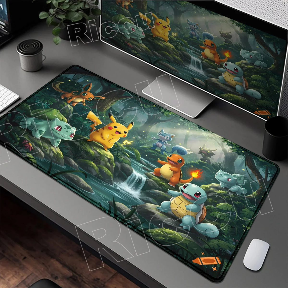 HD 900x400 Rubber Large PC Mousepad Gaming Mouse Pad Accessories Pikachu Slowpoke XXL Desk Keyboard Mat Computer Laptop Mausepad