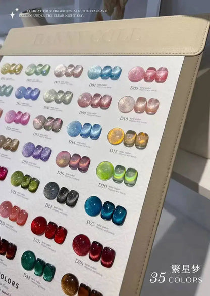 High End 9D Cat Eye Gel Polish Set With Color Board  Magnetic Gel Nail Set Luxury Cat's Eye Gel Soak Off UV LED Nail Varnish