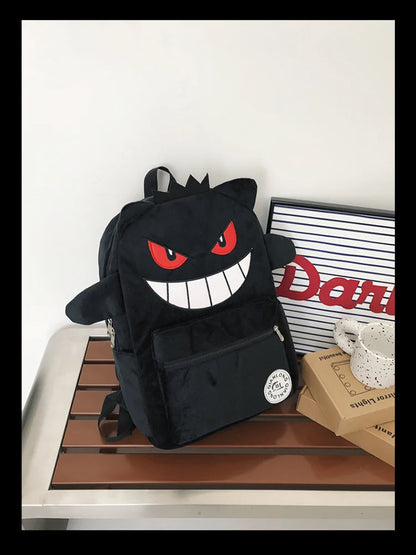 TAKARA TOMY Pokemon Backpack Gengar Student School Bag Children's Gifts Cartoon Kawaii SchoolBag Mochila