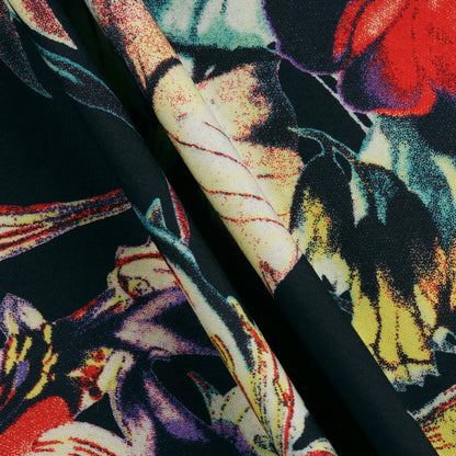 Summer Women Chiffon Floral Long Dress French Style Short Sleeve Elastic A-line Dresses Summer Bohemian Print Beach Dress