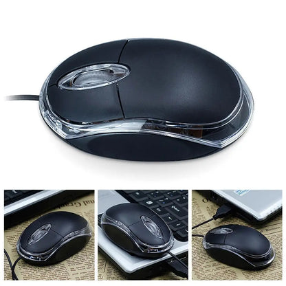 1Pc Wired USB Optical 3-Button Mouse 1000 DPI Wired Mouse For Home Office Use For Laptop And Desktop Computer