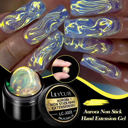 LILYCUTE 15ML Quick Extension Gel Nail Polish Nude Milk White Color Finger Prolong Acrylic Crystal Construction Hard Gel Varnish