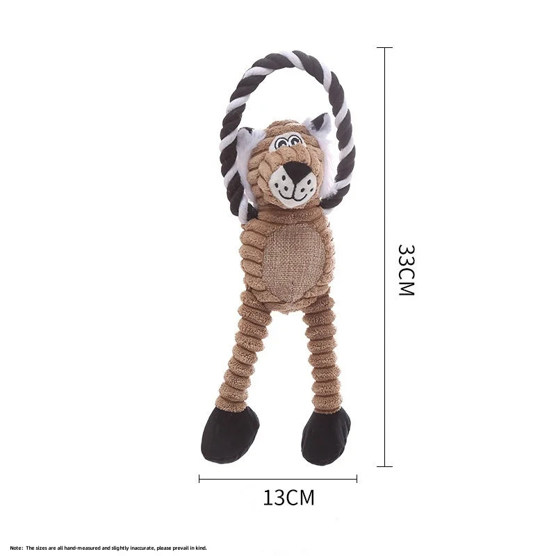 Dogs Plush Toys Indoor Interactive Play Products Pet Chewy Resistant Teeth Grinding Supplies Puppy Kitten Fleece Squeak Toy