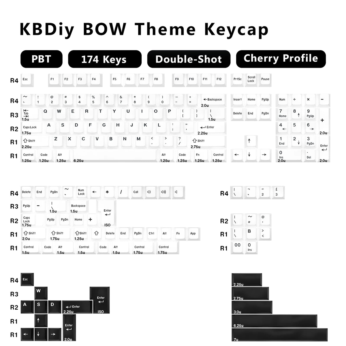 KBDiy GMK Keycap Double Shot GMK Olivia Shoko Jamon WOB Red Samurai Botanical PBT Keycaps Cherry Profile for Mechanical Keyboard