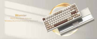 Womier RD75 75% Wireless Mechanical Keyboard Quick Release Aluminum Custom QMK/VIA Tri-Mode Hot Swappable Keyboard
