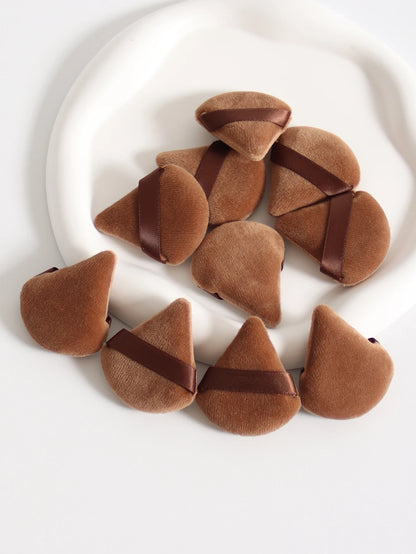 Mini Triangular Powder Puff 40-80Pcs, Apply Loose Powder by Gently Pressing It onto the Face to Achieve a Setting Effect