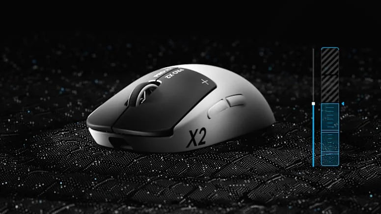 Logitech PRO X2 SUPERSTRIKE Wireless Gaming Mouse Professional Gaming Mouse 44000DPI HITS Sensing For PC Gamer Accessoires Gift