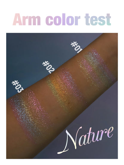 Multipurpose Pressed Powder Eyeshadow Palette Waterproof Long Lasting Highly Pigmented Rainbow Highlighter Chameleon Makeup