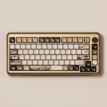 Akko MU02 75% Mountain Seclusion Wooden Mechanical Keyboard RGB Hot-swappable BT5.0/2.4G Wireless & Type-C Wired Gaming Keyboard