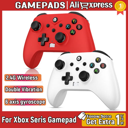 2.4G Wireless Gamepad For Xbox One ,Xbox Seris S ,X Control Xbox With Dual Vibra/Six Axis Multi Game Xbox Controller