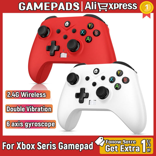 2.4G Wireless Gamepad For Xbox One ,Xbox Seris S ,X Control Xbox With Dual Vibra/Six Axis Multi Game Xbox Controller