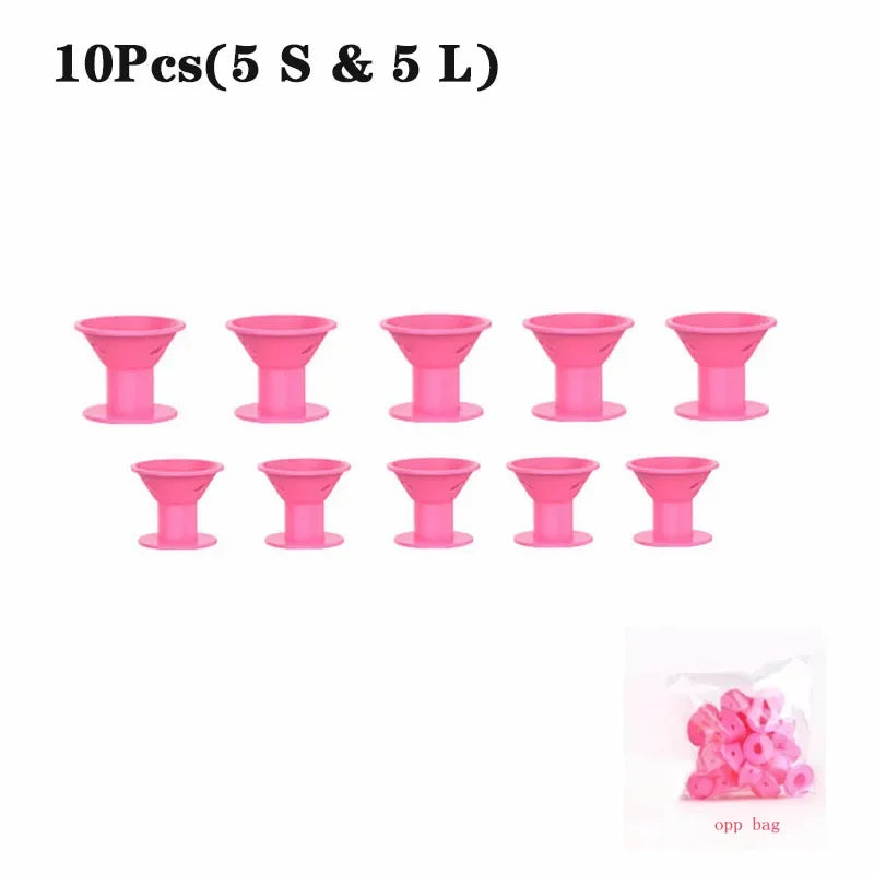 10/20pcs Soft Rubber Hair Curlers Silicone Heatless Hair Rollers Clips No Hurt Hair Rollers Hairdressing DIY Hair Styling Tools