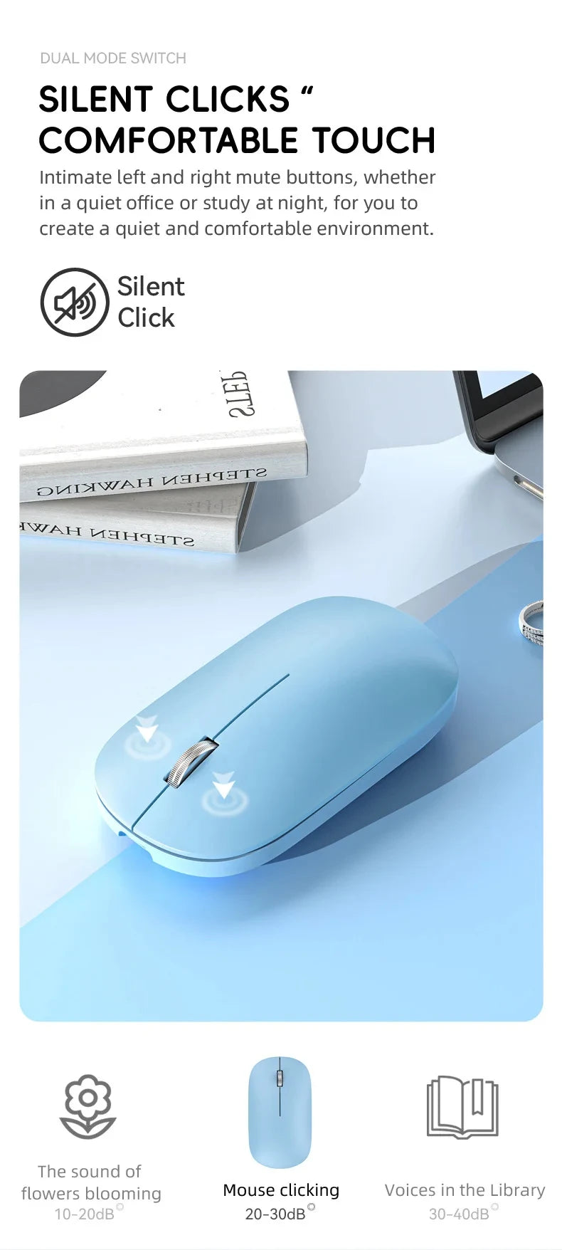 Lenovo Wireless Bluetooth Mouse 2.4G Dual Mode Type-C Charging Silent Ergonomic Portable Laptop Office Gaming Universal Mouse
