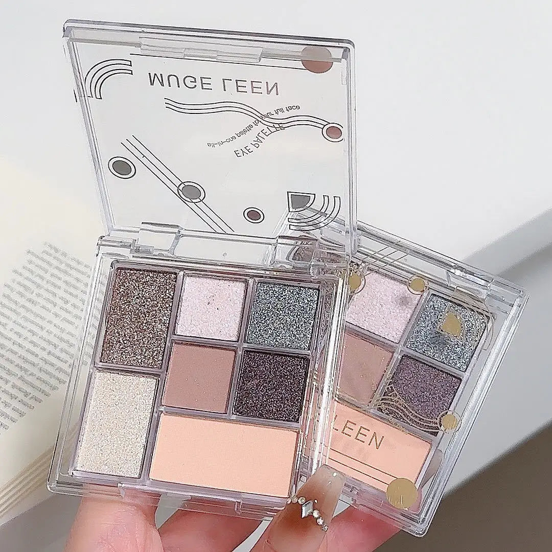 New 7Color Eye Shadow Tray Low Saturation Palette Full Matte Korean Eye Makeup Pigment Eyeshadow Tray Lasting Eye Makeup Palette