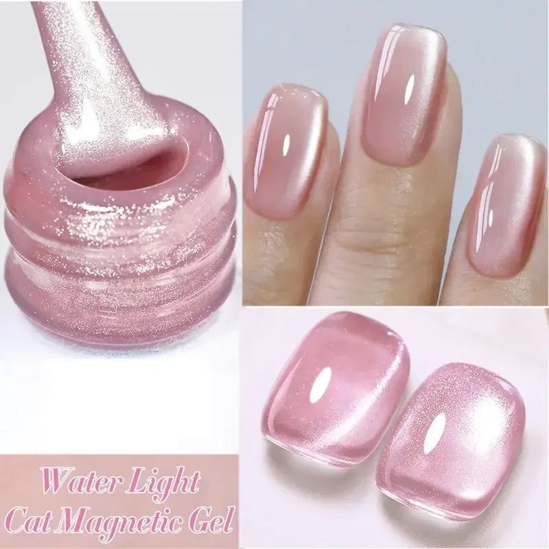 BORN PRETTY Sparkling Glass Bead Cat Magnetic Gel Nail Polish Flash White Spar Red Color Semi Permanent Soak Off UV Gel Varnish