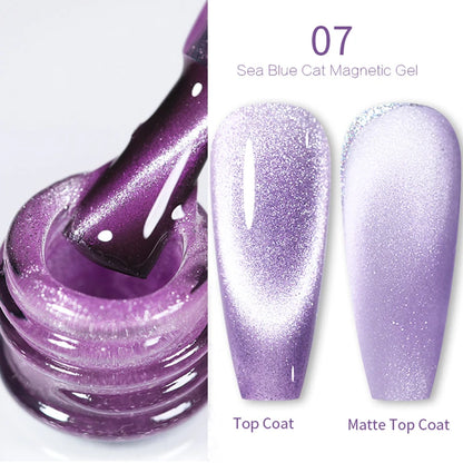 BORN PRETTY Sparkling Glass Bead Cat Magnetic Gel Nail Polish Flash White Spar Red Color Semi Permanent Soak Off UV Gel Varnish