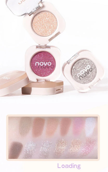 Monochrome Glitter Eyeshadow Pearlescent Highlighter Powder Makeup Diamond Eye Shadow Palette Bright Shiny Eye Makeup Cosmetics