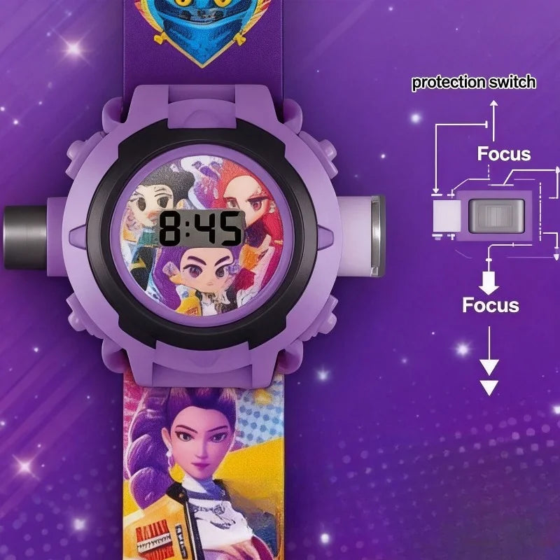 K-Pop HUNTRX Projection Watch: Bandai Multi-Functional Timepiece