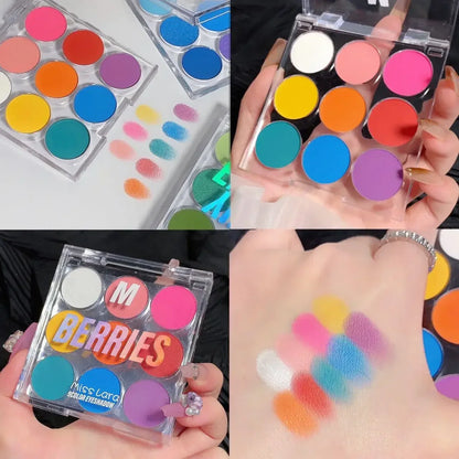 9 Colors Eye Shadow Palette Summer Pearl Matte Fine Shimmer Eyeshadow Powder Long Lasting Charming Eyes Make Up Palette Cosmetic