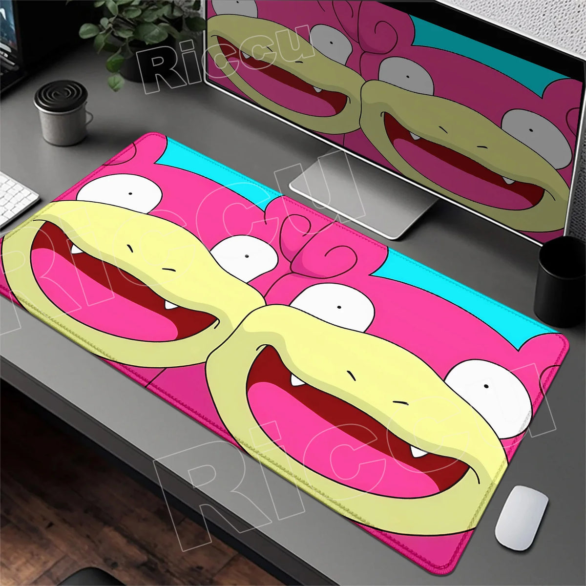 HD 900x400 Rubber Large PC Mousepad Gaming Mouse Pad Accessories Pikachu Slowpoke XXL Desk Keyboard Mat Computer Laptop Mausepad