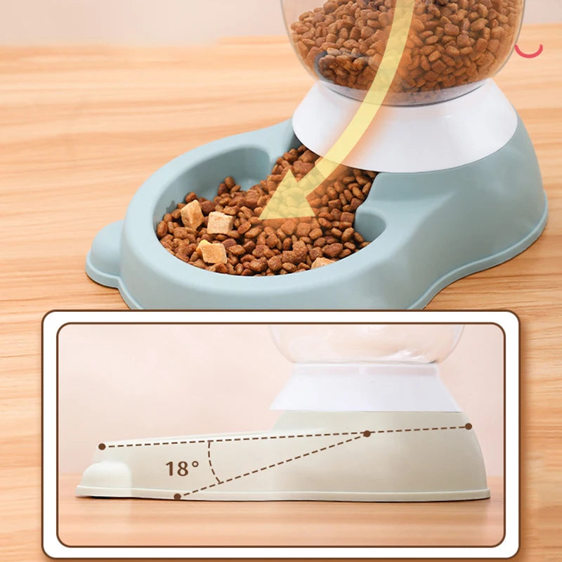 HOOPET 2025 New Cat Bowl 3 Colors Pet Automatic Feeder Dog Drinking Bowl Dispenser for Puppy Cat Food Water Bowl Pet Accessaries