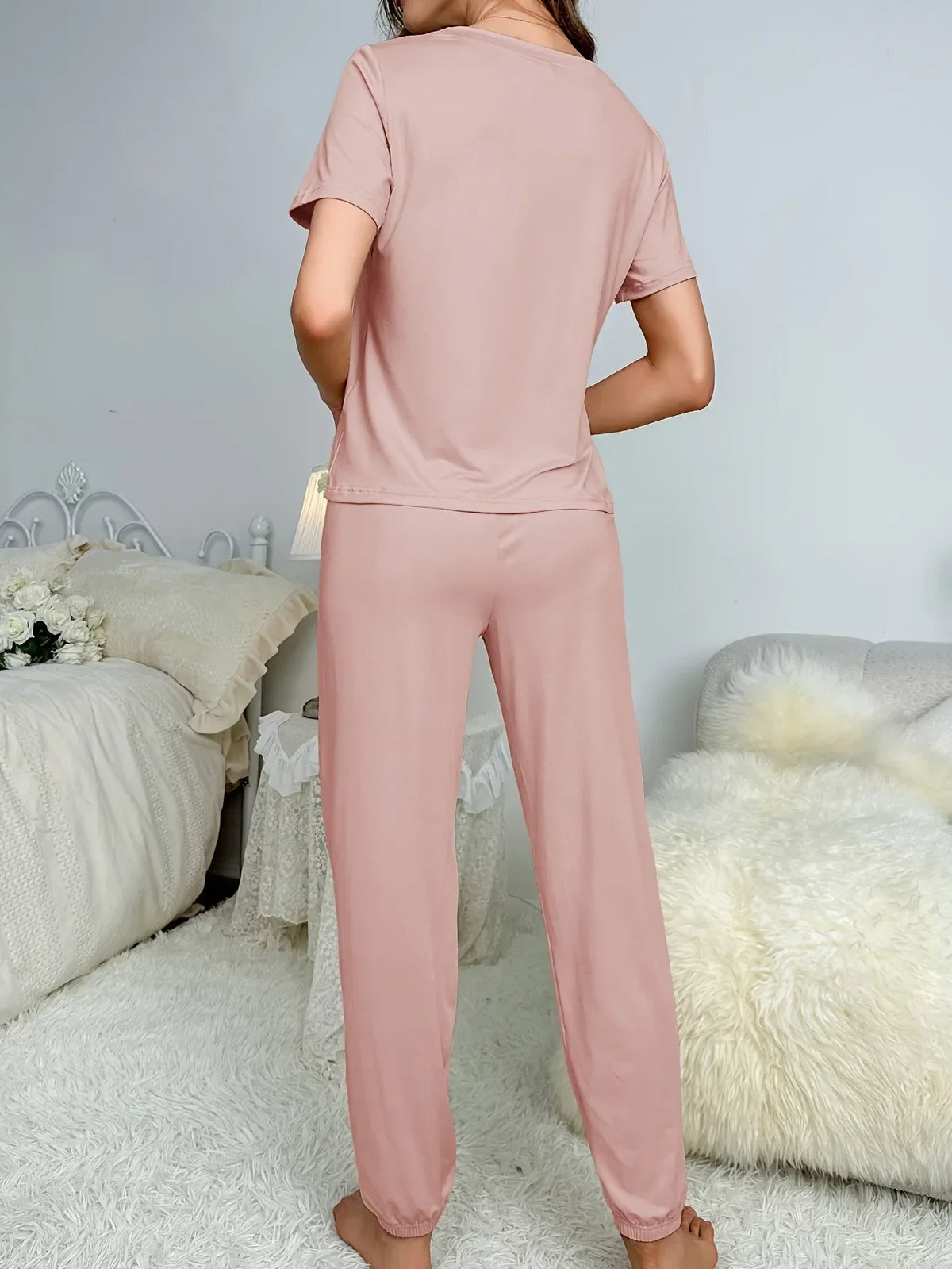 Suit Women's Clothing Family Clothing Summer Comfortable Casual Fashion Pajamas And Pants Set Two-piece