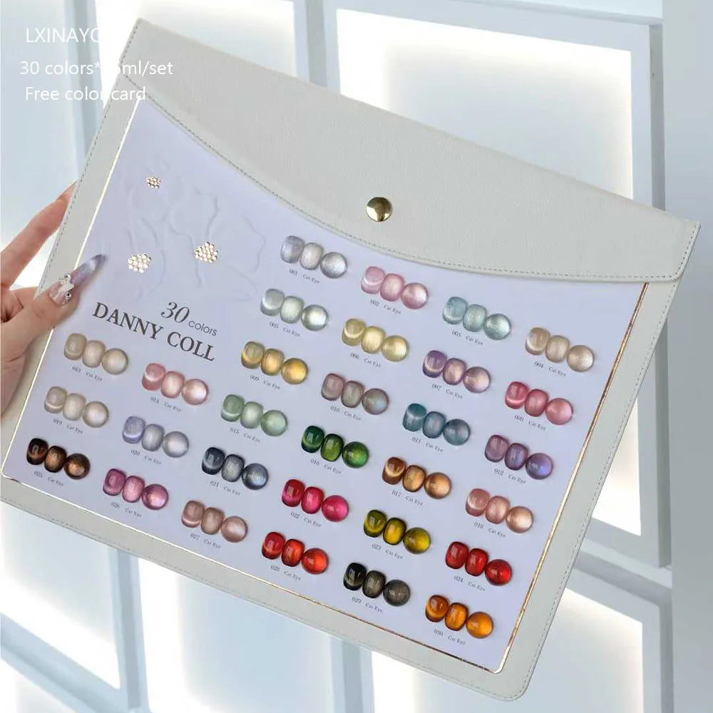 New Cat Eye Gel Nail Polish Collection Set With Free Display UV LED Gel Polish 9D Magnet Cat's Eye Magenetic Gel 30pcs/set 15ml
