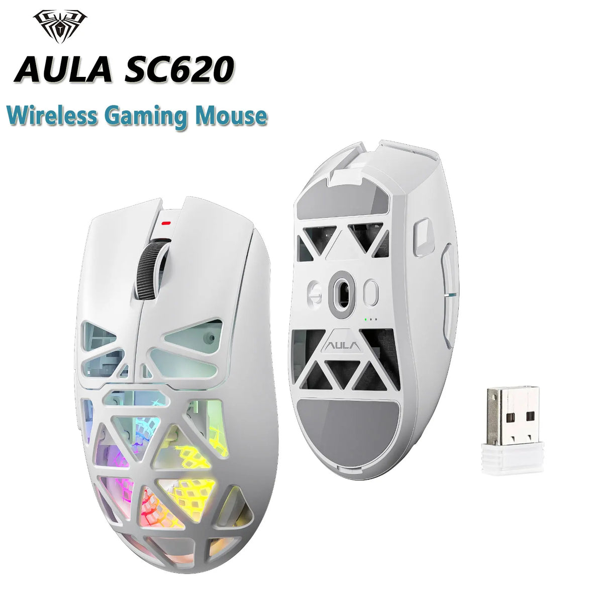 AULA SC620 Gaming Mouse Wired/Bluetooth/2.4G Light Weight Mouse Gamer PAW3311 Adjustable 12,000 DPI Life PC Gaming Accessories