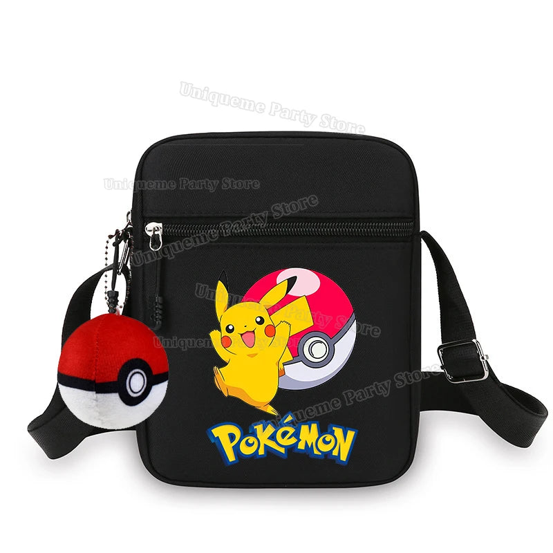 Cute Pokemons Boy Girl Crossbody Bag Anime Pikachus Mewtwo Charmander Chest Packs Travel Outdoor Sport Shoulder Phone Pouch