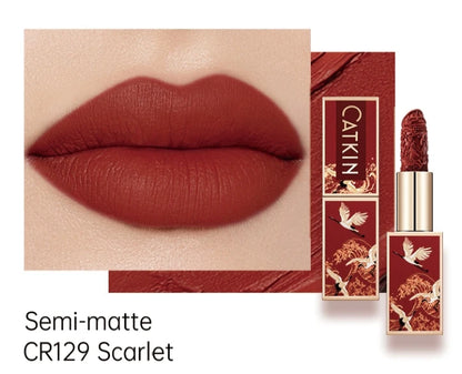 CATKIN Makeup Velvet Matte Lipstick, Hydrating Satin Long Lasting lipstick with Smooth and Creamy Texture