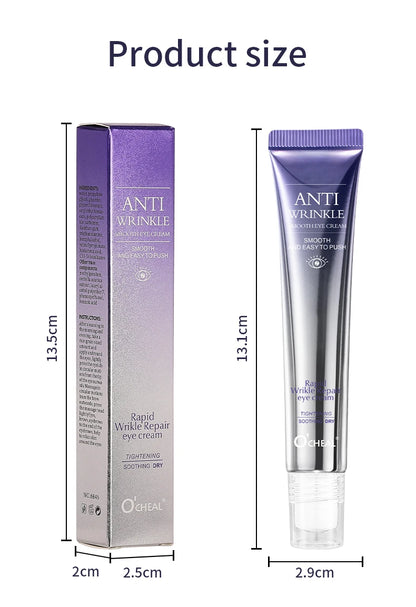 O'CHEAL Rapid Wrinkle Repair Eye Cream: Triple-Roller Massager & Hyaluronic Acid