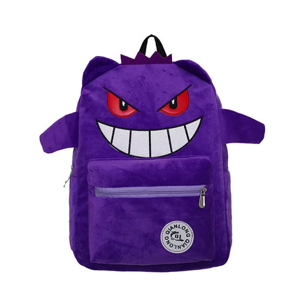 TAKARA TOMY Pokemon Backpack Gengar Student School Bag Children's Gifts Cartoon Kawaii SchoolBag Mochila