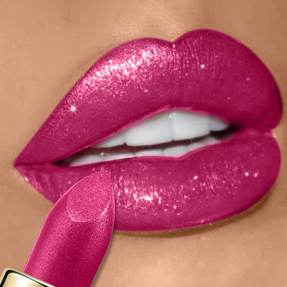 10  Colors Glitter Lipstick Waterproof Long Lasting Diamond Pearlescent Metallic Lipstick Lipgloss Women Lips Makeup Cosmetic