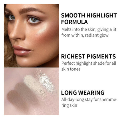 The four-color highlighter contour palette is matte and long-lasting, brightening three-dimensional contours