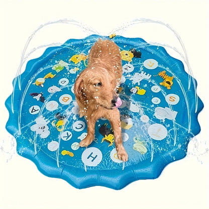 Heavy-duty Outdoor Pet Bath Basin with Water Spray Function - Anti-slip Dog Water Play Cooling, water spraying, and ice cooling