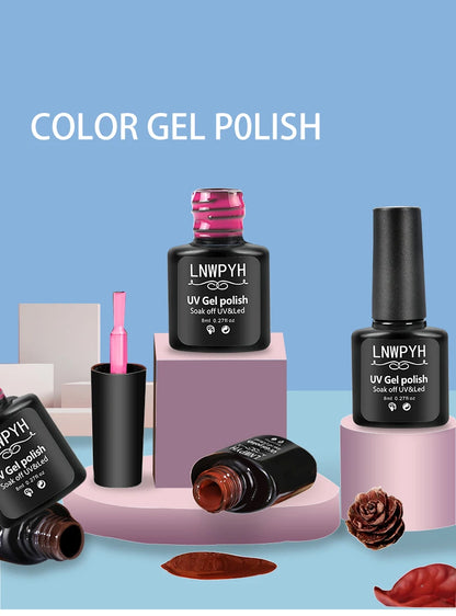 Nail Polish Kit Acrylic Nail Kit Poly Nail Gel Set With Nail Lamp Nails Extension Glitter Gel UV Building Gel Manicure Tools Set