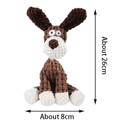 Durable Pet Dog Plush Toy for Small Breeds - Animal Shape Squeaky Chew Cleaning Toy for Chihuahua Yorkshire Bichon Puppies