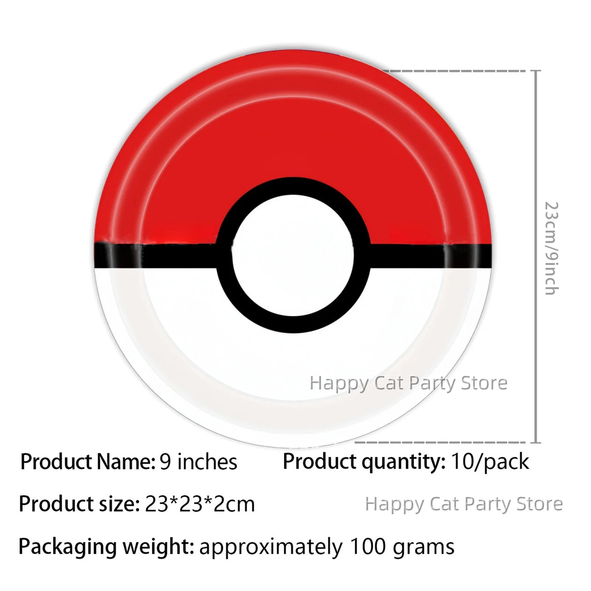 7/9 inch Pokemon Party Plate Birthday Decor Pikachu Poke Ball Disposable Paper Plate Baby Shower Kids Favor Gift Party Supplies