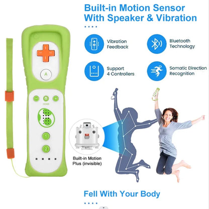 For Nintendo Wii U Joystick 2 in 1 Wireless Remote Gamepad Controller Set Motion Plus Video Games Control Nintendo Wii 1 Pair