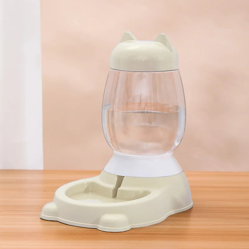 HOOPET 2025 New Cat Bowl 3 Colors Pet Automatic Feeder Dog Drinking Bowl Dispenser for Puppy Cat Food Water Bowl Pet Accessaries