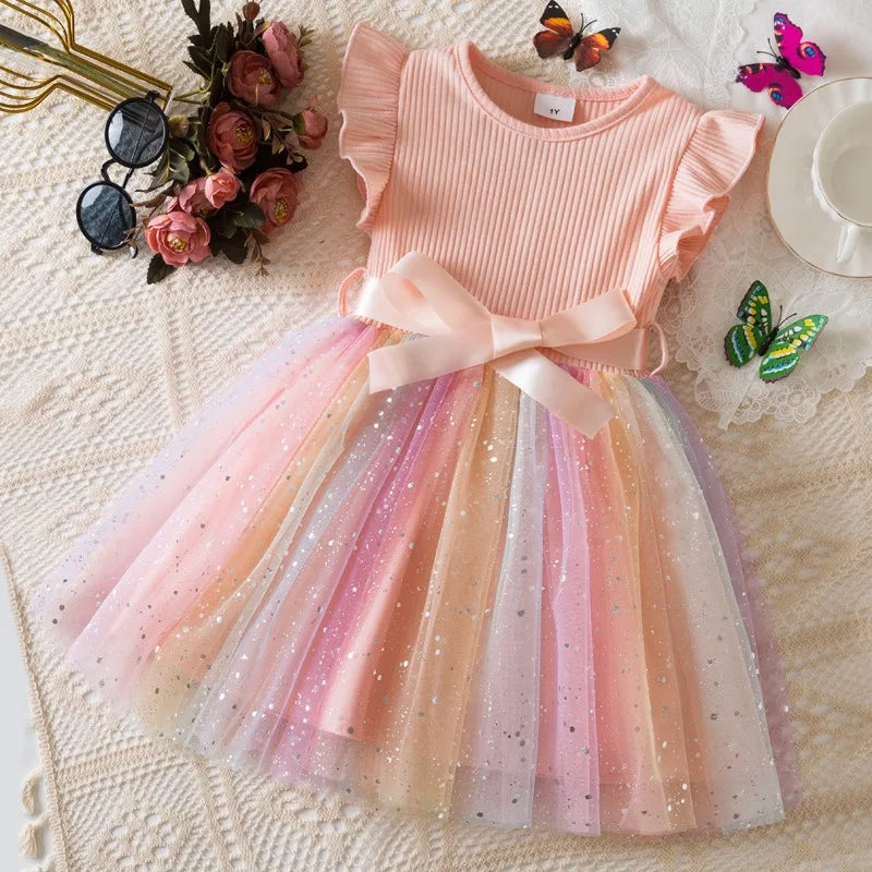 Official My Little Pony "Rainbow Magic" Princess Dress: Lavender Ribbed Bodice & Sequin Tulle Tutu