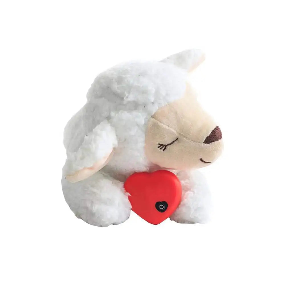 【Calming Anxiety Relief】Dog Plush Toy with Heartbeat Simulator Warm Puppy Sleep Companion Stress Relief Cuddly Toy for Anxious