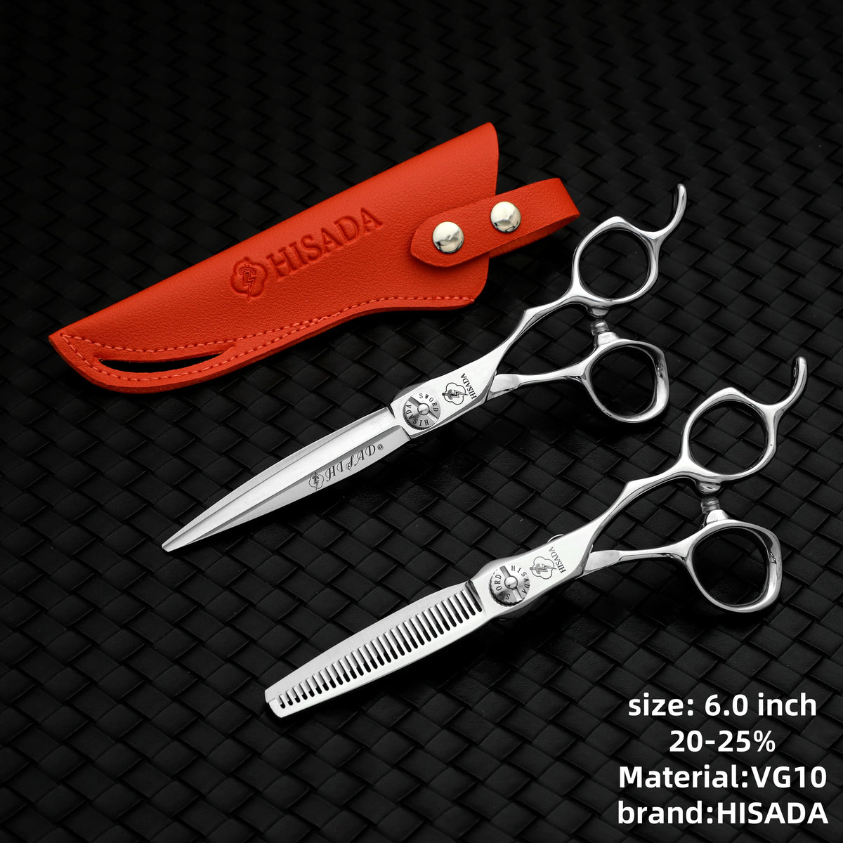 HISADA hairdressing scissors	professional barber scissors 6.0  Inch scissors VG10 material professional barber scissors