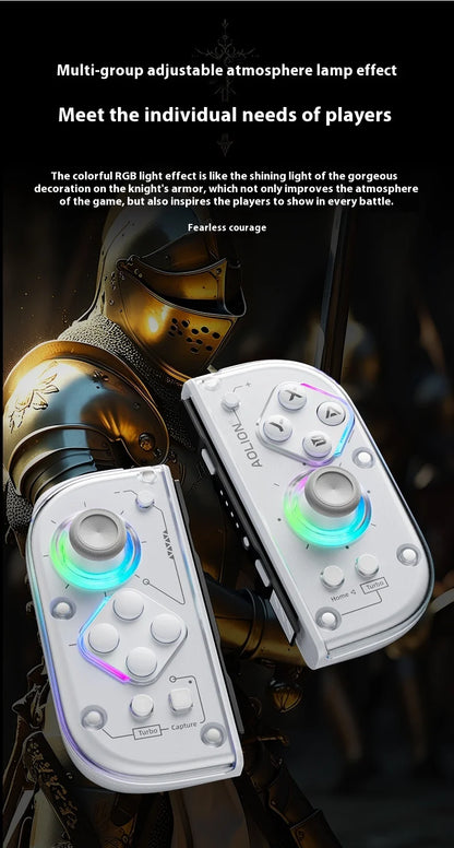 Aolion J20 Knight Wireless Gamepad with Left And Right Switch Hall Joystick Motion Sensing Custom For NS Joycon Game Accessories