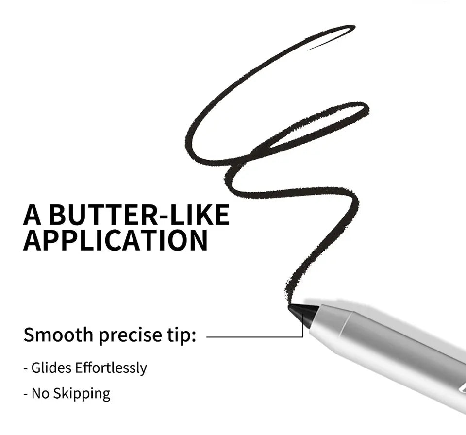 Lakerain Smooth Waterproof Eyeliner Pen Quick-Drying Long-Lasting Sweat-Proof Smudge-Proof for Perfect Makeup Application